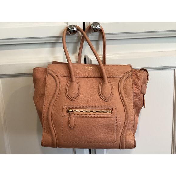 Celine Luggage Handbag Top Handle Satchel Designer Leather Bag - Picture 1 of 10